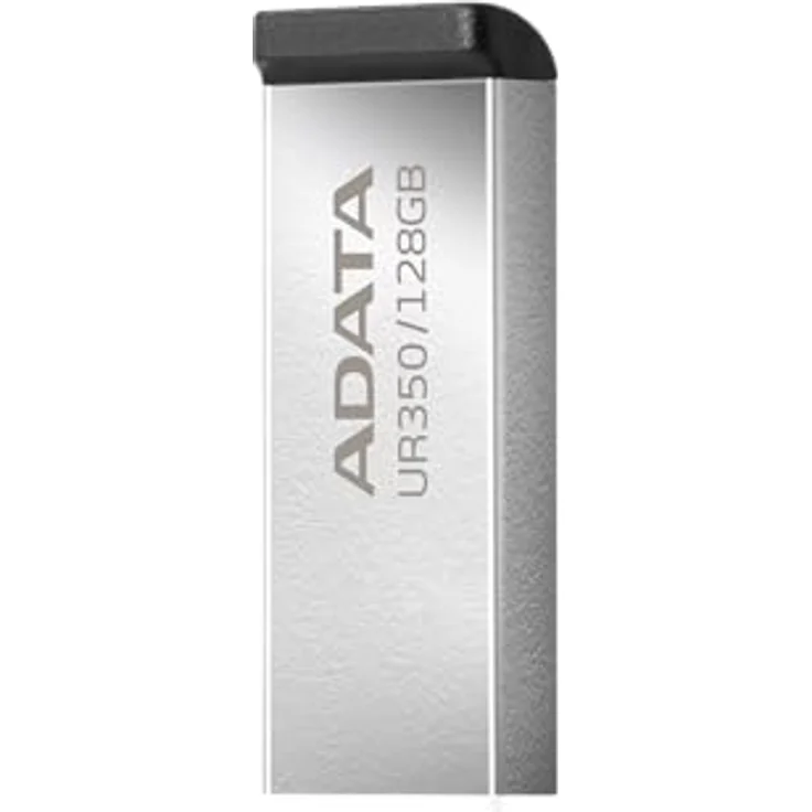 ADATA UR350, USB-Stick 128 GB, USB-A 3.2 Gen 1 (5 Gbit/s), metallisches Design, kappenlos, wasser- und stoßfest – Bild 1