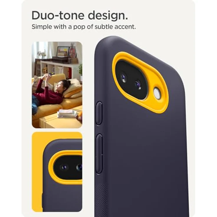 Spigen Nano Pop MagFit Hülle für Google Pixel 10a, Zweifarbiges Design in Blueberry Navy, Stylisch Dünn, Staubfrei, Kompatibel mit MagSafe, Air Cushion Technologie – Bild 4