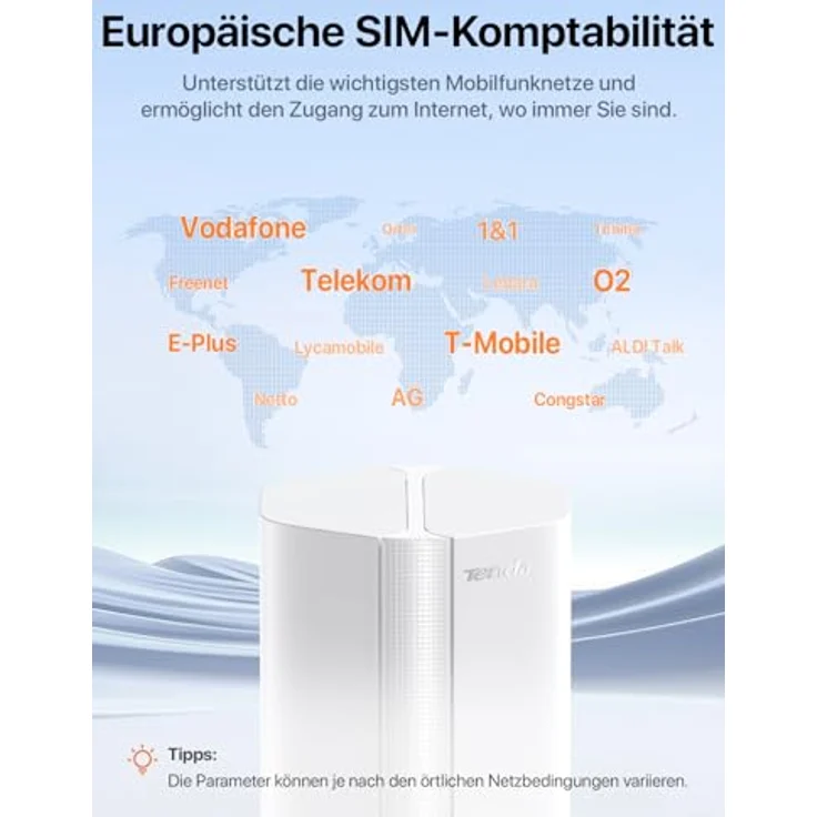 Tenda 5G01 AX1500 Wi-Fi 6 Router, Dual-Band bis 2200 Mbit/s, 5G NR, Weiß – Bild 9