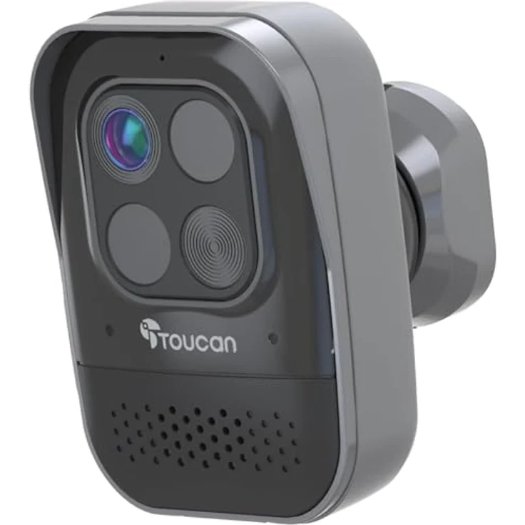 Toucan Wireless Security Camera PRO with Radar Motion Detection, Schwarz, Netzwerkkamera mit 1080p Full HD, 9.750 mAh Akku und 140° Weitwinkelansicht – Bild 2