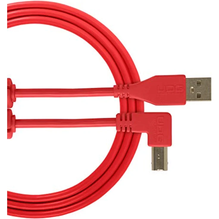 UDG GEAR Kabel USB 2.0 (A-B) – High-Speed-Audio-optimiertes USB 2.0 A-Stecker auf B-Stecker., rot, 1 m – Bild 1