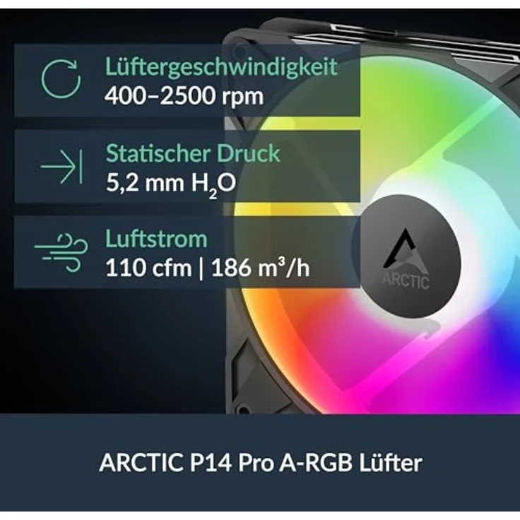 ARCTIC Liquid Freezer III Pro 280 A-RGB, AIO CPU Wasserkühler mit 2x140 mm Lüftern, 38 mm Radiator, PWM-Pumpe und VRM-Lüfter, Schwarz für AMD AM5/AM4 und Intel LGA1851/1700 – Bild 3