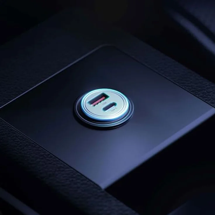 3mk Hyper Car Charger 45W, Ultrakompaktes Zigarettenanzünder-Ladegerät mit Dual USB und USB-C Port, Silber – Bild 6