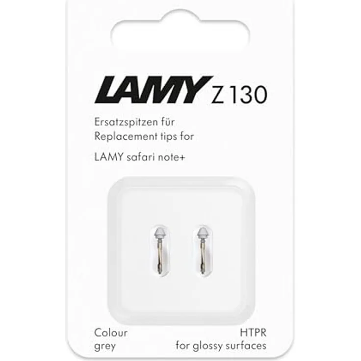 Lamy safari Note+ Ersatzspitze grey (2 Stk.) - Austauschbare Z130 Spitze - Stylus Pen Spitzen, iPad Schutz, einbau passt für Apple Pencil Alternative Lamy safari Note+