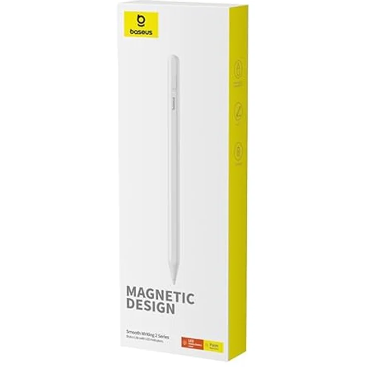 Baseus Smooth Writing Stylus Lite, Eingabestift mit LED-Anzeigen, aktiv, weiß, inklusive Ersatzspitze und USB-C-Ladekabel – Bild 8