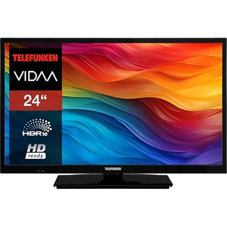 Telefunken 24 Zoll Smart TV VIDAA XH24VP550M HD Fernseher, Schwarz, HDR TV mit Triple-Tuner – Bild 2