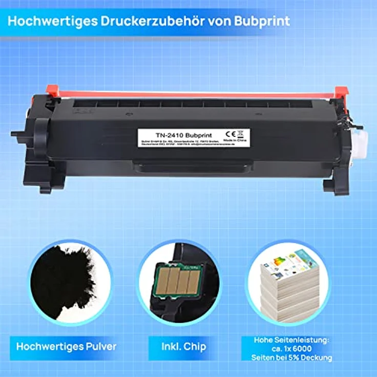 Bubprint XXL Toner kompatibel mit Brother TN-2420, schwarze Tonerkartusche, 6.000 Seiten Druckleistung – Bild 3