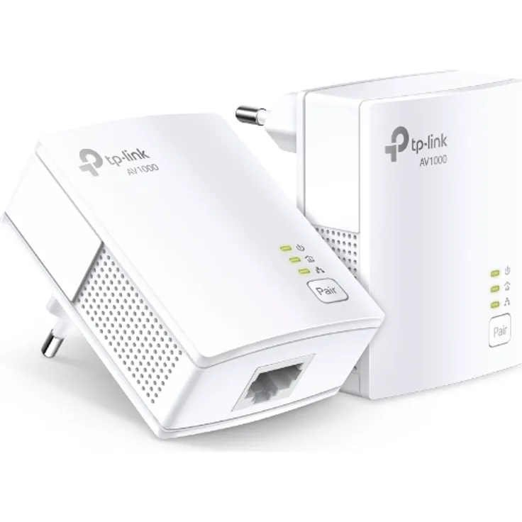 TP-Link AV1000 Gigabit Powerline Starter Kit, 1000 Mbit/s, Plug & Play, Gigabit Ethernet, HomePlug AV2, Energiesparmodus