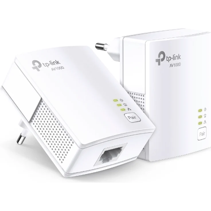 TP-Link AV1000 Gigabit Powerline Starter Kit, 1000 Mbit/s, Plug & Play, Gigabit Ethernet, HomePlug AV2, Energiesparmodus