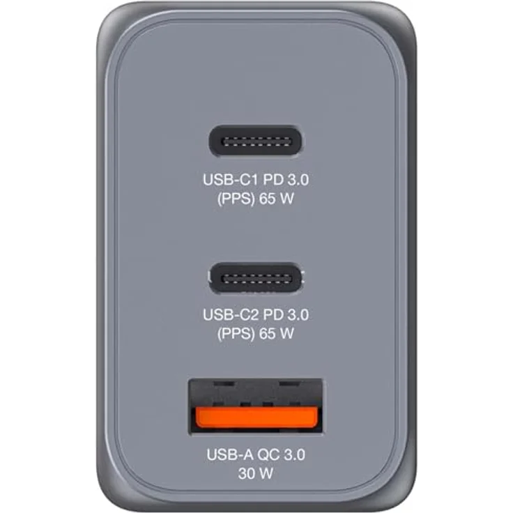 Verbatim GaN Charger 65 W, 3 Ports USB-C Ladegerät, Power Adapter mit 2 x USB-C und 1 x USB-A, Schnellladegerät als Mehrfachstecker, für Apple MacBook, Notebook, iPad, iPhone, Samsung und Co – Bild 3