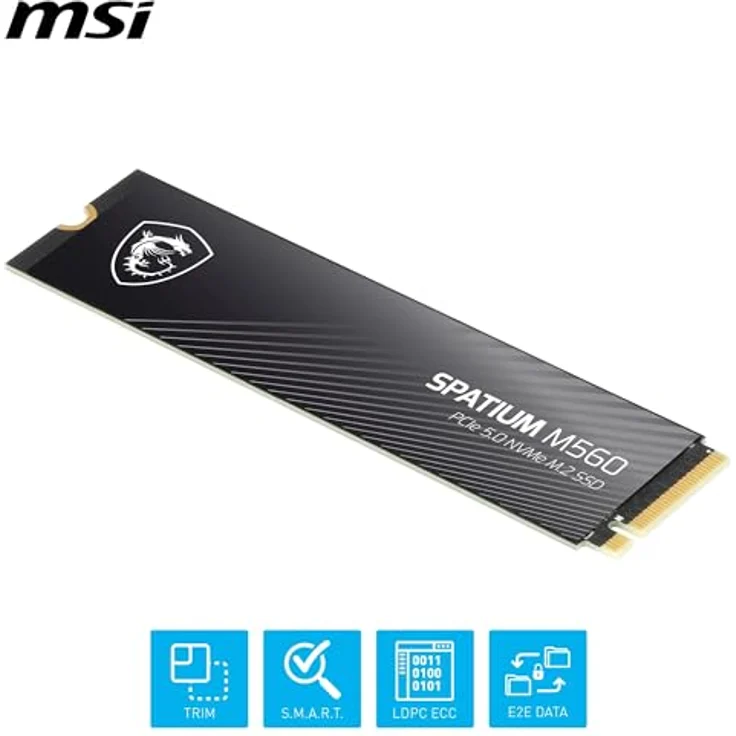 MSI SPATIUM M560 2 TB PCIe 5.0 NVMe M.2 SSD, bis zu 10.300 MB/s Leserate, 8.700 MB/s Schreibrate – Bild 7