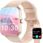 AURUM Damen's Telefonfunktion IP68 Wasserdicht Fitness-Tracker Smartwatch (4,70 cm/1,85 Zoll, Android/iOS), mit Herzfrequenz, SpO2, Schlaf Monitor, 100+ Sportmodi Schrittzähler