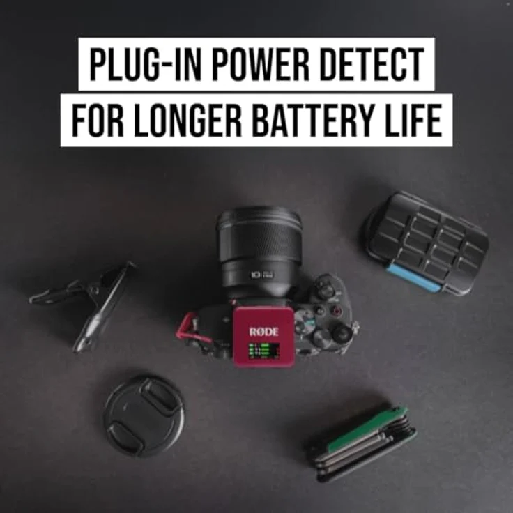RØDE Wireless GO (Gen 3), Kompaktes kabelloses Mikrofon mit 32-Bit Float Aufnahme, automatischer Pegelregelung und universeller Kompatibilität, Rot – Bild 8