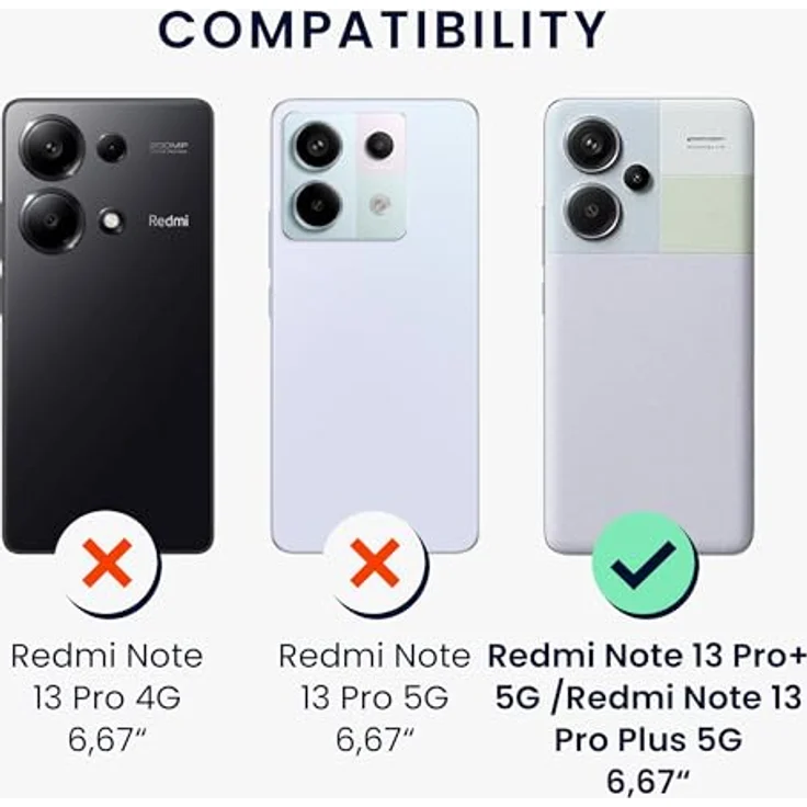 kwmobile Handyhülle für Xiaomi Redmi Note 13 Pro+ 5G - Flexibles TPU Case in Heidelbeerblau mit kabellosem Laden und rutschfester Gummierung – Bild 2