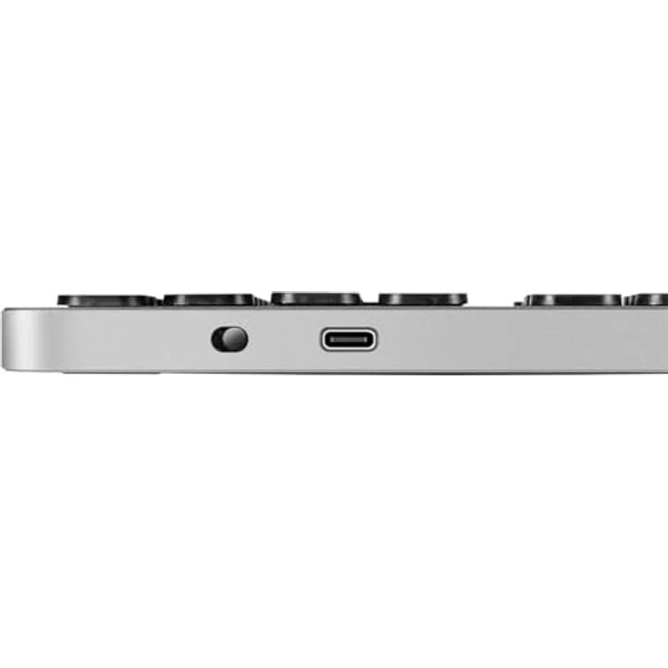 LogiLink Kabellose Multi-Device-Tastatur, BT 5.0, Aluminium, Grau, für Windows, Android, iOS und MacOS – Bild 2