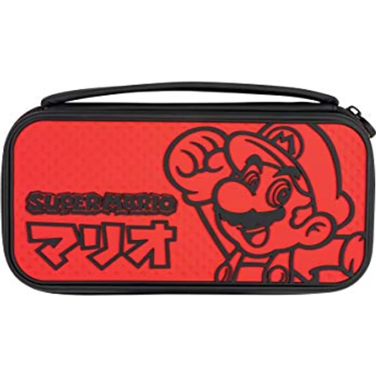 PDP Mario Kana Deluxe Slim Travel Hülle für Console und Games500-051 [Nintendo Switch], offiziell von Nintendo lizenziert, mit Mario Kana 3-D-Motiv – Bild 1