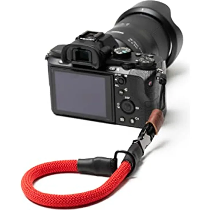 C-Rope Kamera Handschlaufe The Loop aus Kletter-Seil mit Schnellverschluss (Kameragurt handgefertigt made in Germany), 30cm, Bright Red