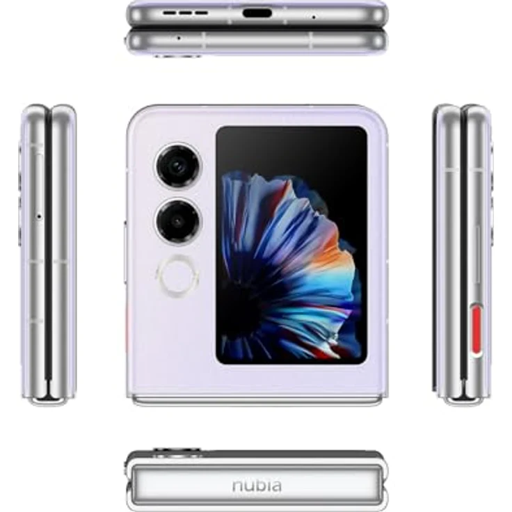 Nubia Flip 2 5G Smartphone, 256 GB, 17,5 cm (6.9 Zoll), Android, 50 MP Dual Kamera, Lilac Purple – Bild 2