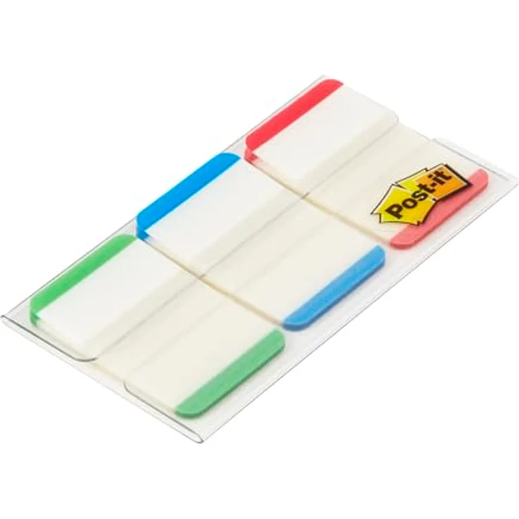 Post-it Notes Haftnotizblock Index Strong, 25,4x38mm, grün/blau/rot, 66 Blatt mit weißer Schreibfläche – Bild 5