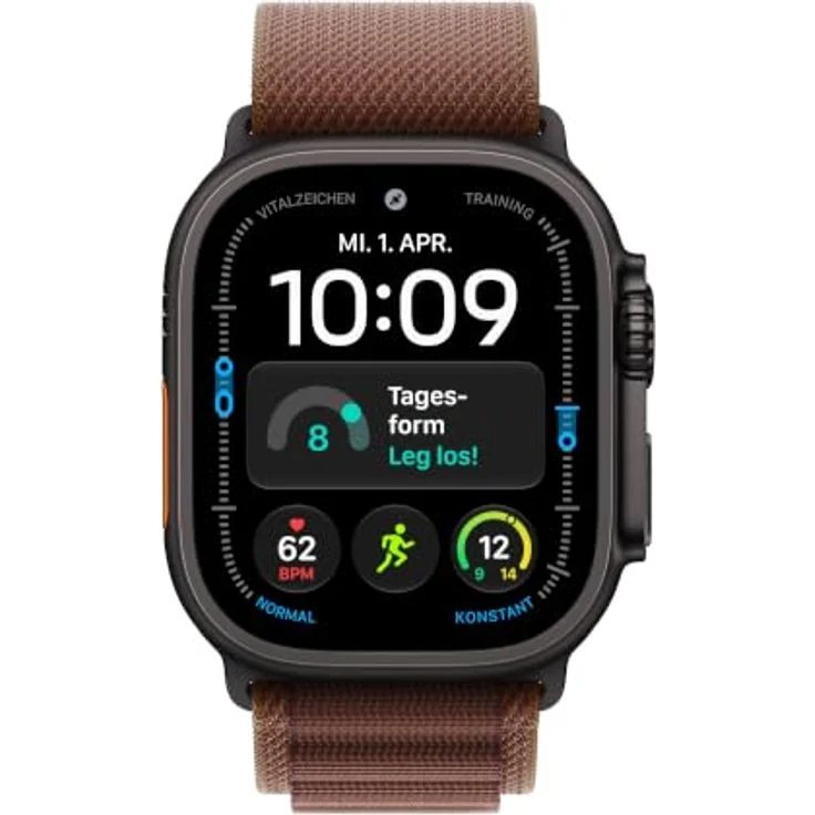 Apple Watch Ultra 4 Cellular, 49mm Schwarz Titan Case mit Burgunder Alpine Loop, S11 Chip, GPS, Unfall- und Sturzerkennung - L – Bild 2