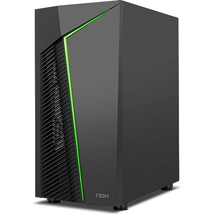 NOX XTREME PRODUCTS Infinity Zeta - M-ATX/ITX ARGB Rainbow Dynamic Mini Tower, gehärtetes Glas-Seitenteil, Platz für 6 Lüfter, kompatibel mit bis zu 310mm Grafikkarten, USB 3.0, Schwarz – Bild 2