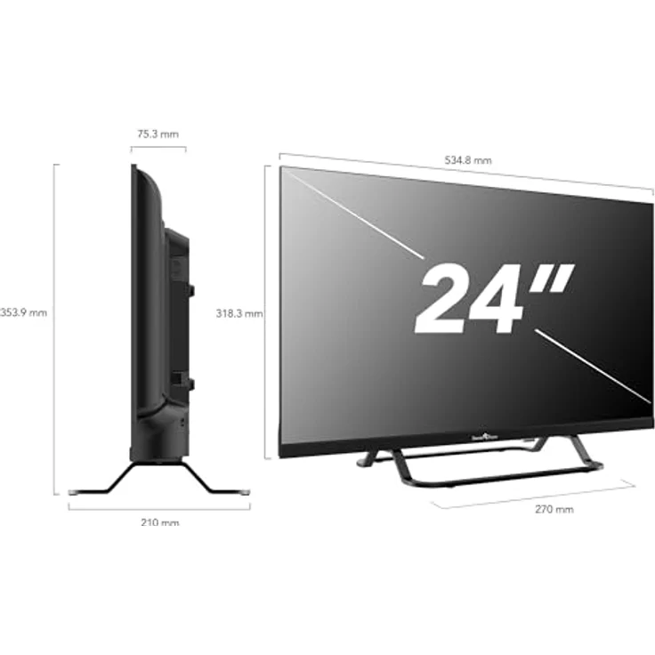 Smart Tech 24HV02V, 24 Zoll HD Smart TV mit 3xHDMI, 2xUSB, Hotel Mode und Streamingdiensten wie Netflix, YouTube, Disney+ – Bild 5