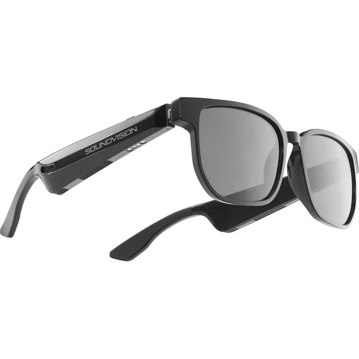 Cellularline BTSOUNDVISIONK, AR Brille mit Bluetooth Audio, Schwarz, integriertes Mikrofon, USB-C Anschluss, 1,5 Stunden Akkulaufzeit