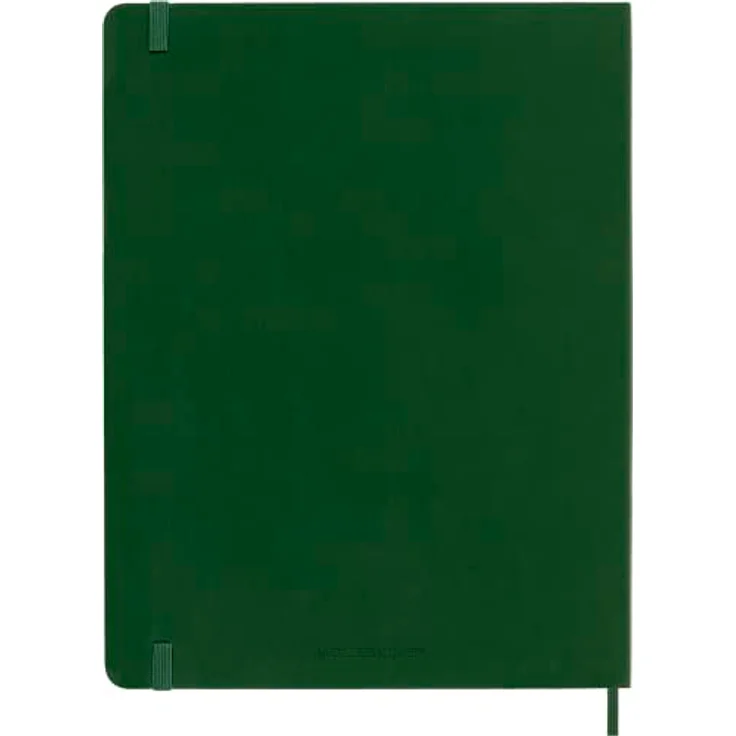 Moleskine Notizbuch Classic, Xlarge, kariert, Soft Cover, Myrtengrün, abgerundete Ecken, Gummibandverschluss, elfenbeinweißes Papier – Bild 2