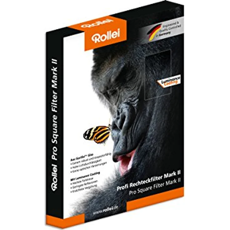 Rollei Profi Rechteckfilter Mark II - Graufilter (100x105 mm) aus Gorilla Glas - ND64 Stopper (6 Stopps/1,8) 100 mm-System – Bild 8