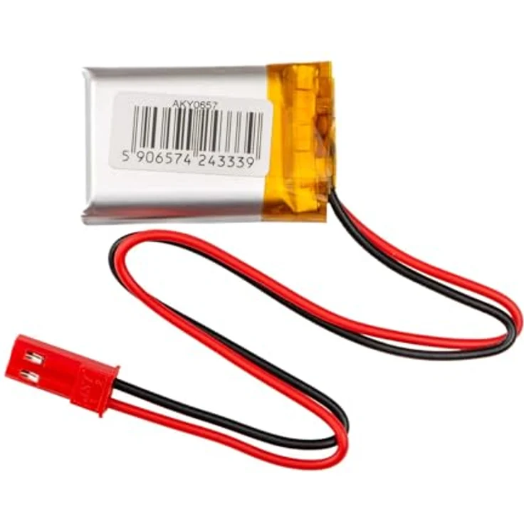 Akyga AKY0386, 3.7V 400mAh Lithium Polymer Akku mit JST 2-Polig Anschluss und PCM-Schutz, ideal für tragbare Geräte und Multimedia-Equipment – Bild 2