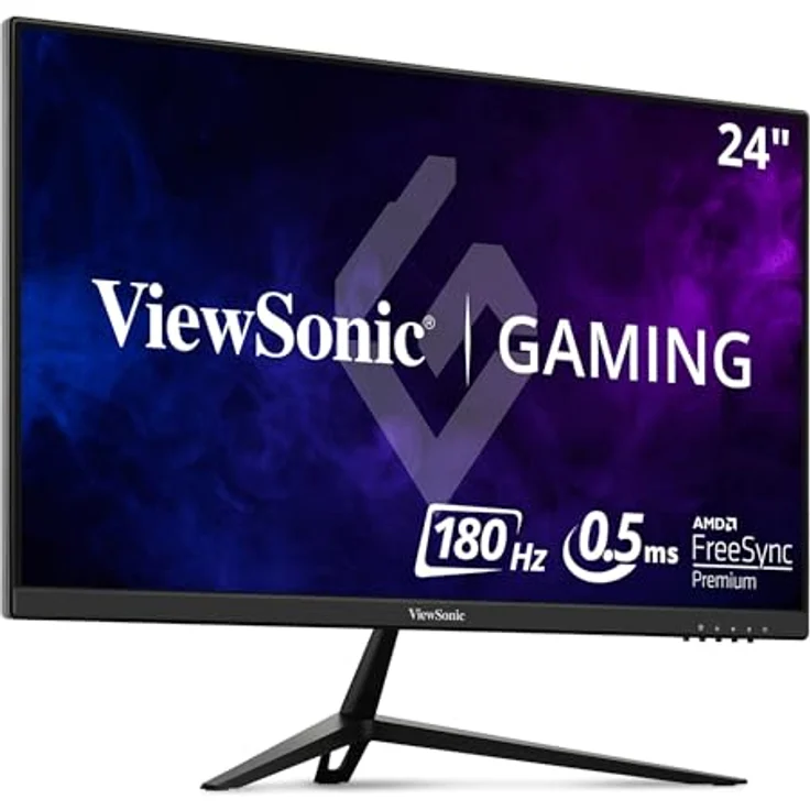 ViewSonic VX2428 60,5 cm (24 Zoll) Gaming Monitor (Full-HD, IPS, 180 Hz, 1 ms, FreeSync Premium, HDMI, DP, Lautsprecher) Schwarz – Bild 1