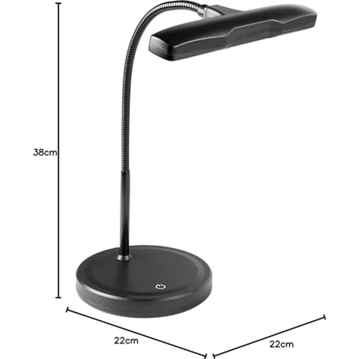ah Stands SLEDPL10B Adam Hall SLED LED Desktop-Pianoleuchte mit 10 LEDs schwarz  – Bild 7