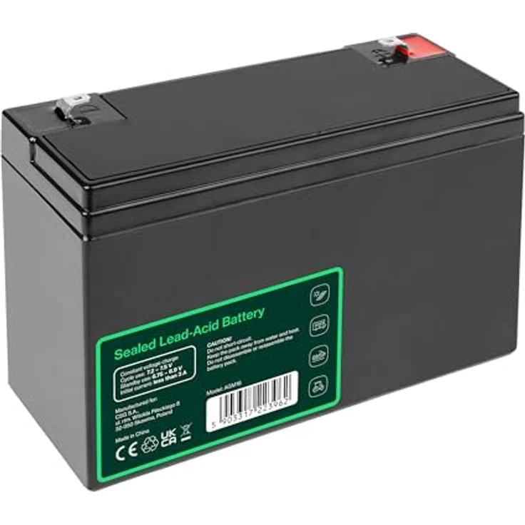 Green Cell USV-Akku, 10 Ah, Sealed Lead Acid, Schwarz – Bild 5