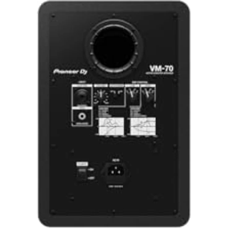 Pioneer DJ VM-70, 6,5 Zoll aktiver Bi-amp Studiomonitor mit DSP-Regelung und XLR/TRS-Eingängen, schwarz – Bild 3