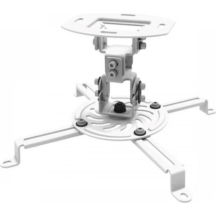 SBOX PM-18 Halterung für Deckenprojektor, drehbar und kippbar, Weiß, 360° Drehung, 30° Schwenkwinkel, Neigungswinkel -15° bis 15°, max. Traglast 13,5 kg
