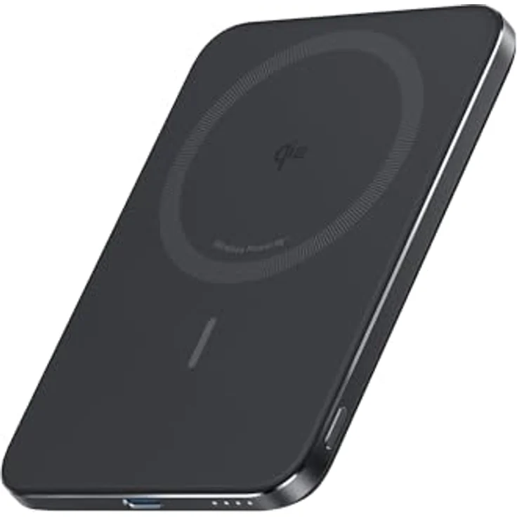 Anker MagGo Power Bank 5K Slim, 5000 mAh, 15 W, Powerbank, Schwarz – Bild 2