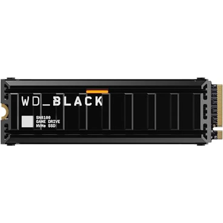 WD_BLACK SN8100 1 TB PCIe 5.0x4 NVMe M.2 SSD mit Kühlkörper, Lesegeschwindigkeit bis 14.900 MB/s, Schreibgeschwindigkeit bis 11.000 MB/s, TLC 3D CBA NAND