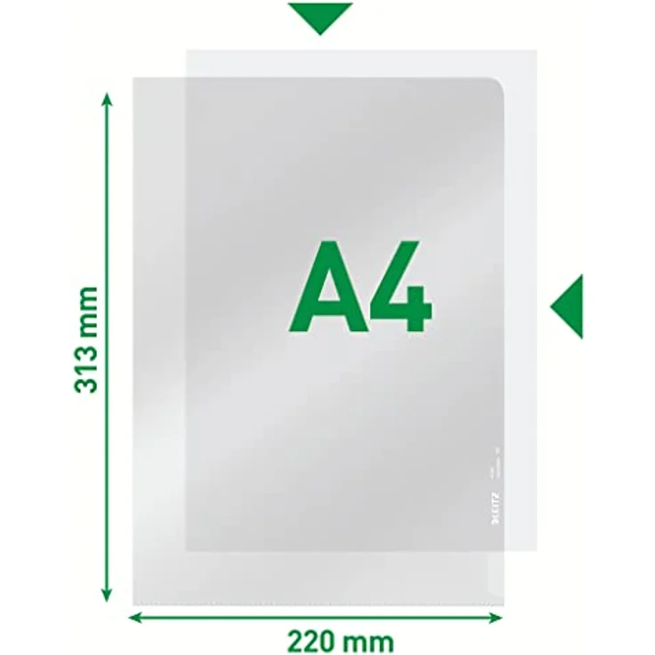 Leitz Sichthüllen 4100-00-03, A4, glasklar, 0,15mm, aus PVC, transparent, 100 Stück - Preisvergleich – Bild 5