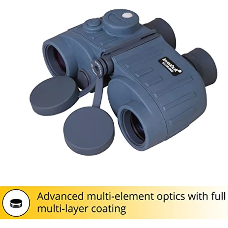 Levenhuk Nelson 8x30 Marinefernglas, wasserdicht mit Kompass und Entfernungsmesser, BaK-4-Optik – Bild 4