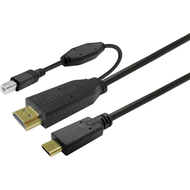 VivoLink PROUSBCHDMIUSBB10 USB Kabel 10 m, USB 3.2 Gen 1 (3.1 Gen 1), USB C, Schwarz, maximale Datenübertragungsrate 5000 Mbit/s