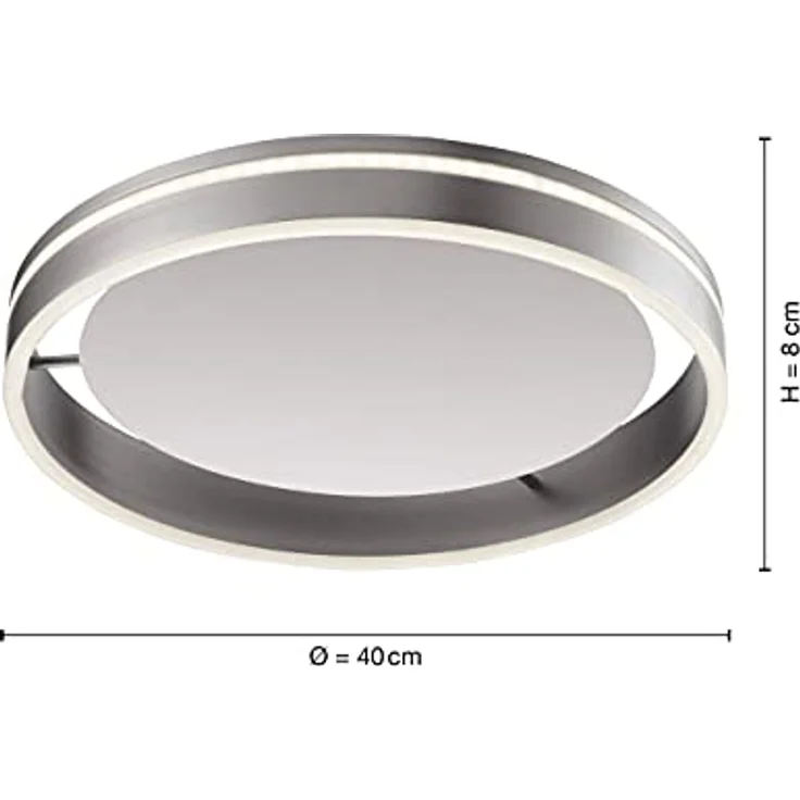Paul Neuhaus Q-Vito LED-Deckenleuchte, 28W, 3000lm, Smart Home, silber (8414-55) – Bild 5
