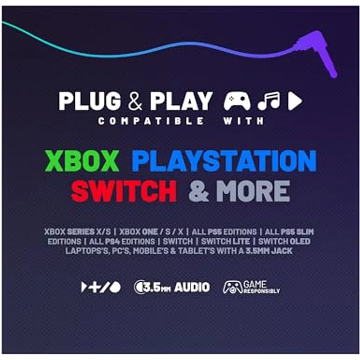 STEALTH Panther Gaming-Headset, Over-ear mit LED Beleuchtung und 40 mm Lautsprechern, Schwarz – Bild 4