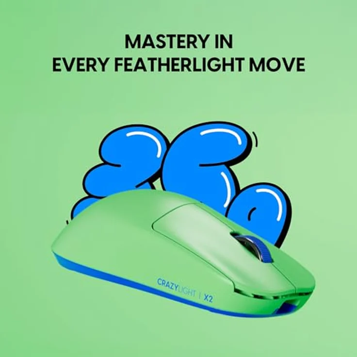 Pulsar Gaming Gears X2 Crazylight Mini-Gaming-Maus, ultra leicht mit 35 g, 32 K DPI, optischem Schalter, 8 K Dongle, Aqua Zest – Bild 3