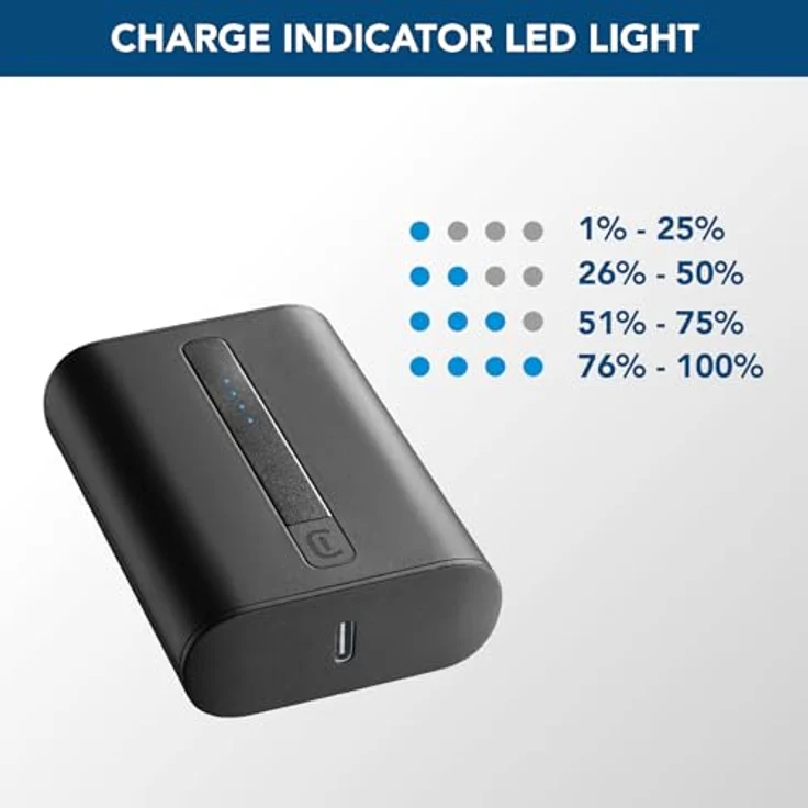Cellularline Powerbank THUNDER 10000 mAh, schwarz – Bild 4