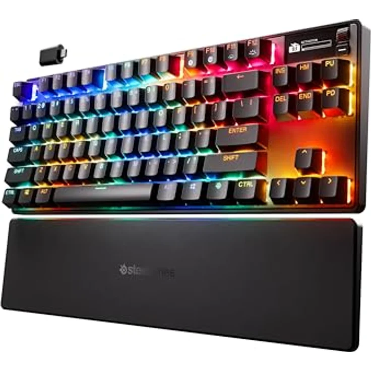 SteelSeries Apex Pro TKL Wireless Gen 3 - HyperMagnetic Gaming-Tastatur - OmniPoint 3.0 Switches - Anpassbares Ansprechverhalten - Sofort einsetzbare Presets - Rapid Tap/SOCD - OLED - US QWERTY Layout – Bild 1
