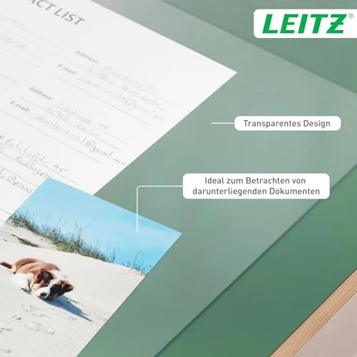 Leitz transparente Schreibtischunterlage, groß 70 x 36 cm, wasserdicht und kratzfest – Bild 3