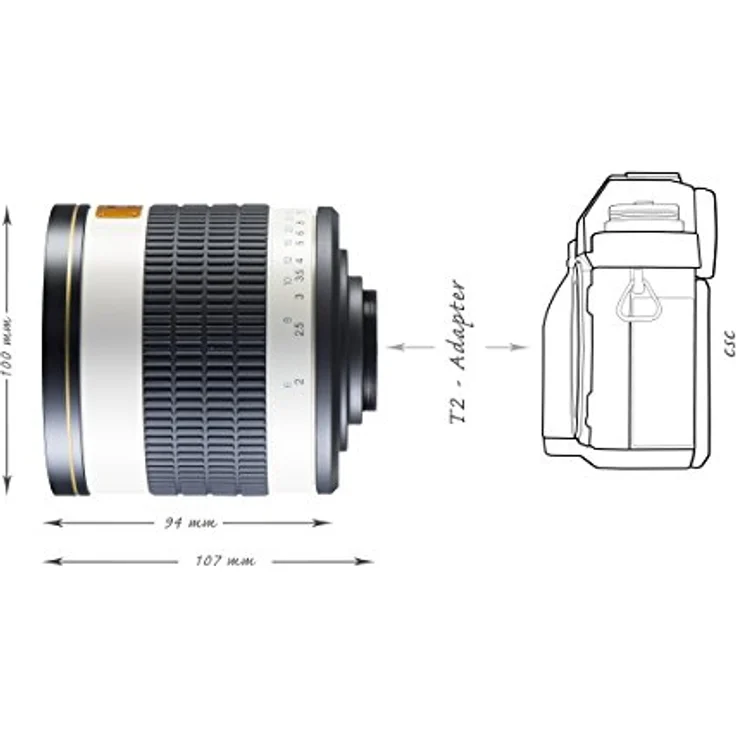 Walimex pro 500-6,3 DSLR Spiegel T2 – Bild 5