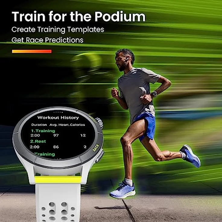 Amazfit Cheetah Lauf-Smartwatch mit Dual-Band-GPS, Routennavigation und Offline-Karten, Trainingsvorlage, Herzfrequenzmesser, integrierter Alexa, 14 Tage Akkulaufzeit für Männer und Frauen-Rund – Bild 5