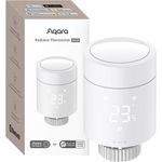 Aqara Smartes Heizkörperthermostat W600, Zigbee/Thread Thermostat mit Energiesparen, Sprachsteuerung, Geofencing, kompatibel mit Apple Homekit, Alexa und Google