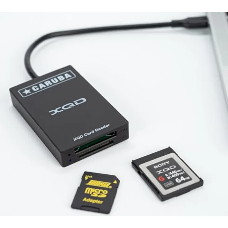 Caruba 2 in 1 Cardreader XQD + SD USB-C, Schnelle Dateiübertragung für Windows & Mac, Plug & Play mit LED-Anzeige – Bild 2